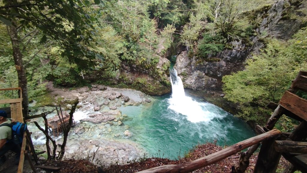 Crystal blue natural spring at the Blue Eye of Theth, Albania
