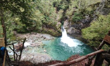 Crystal blue natural spring at the Blue Eye of Theth, Albania
